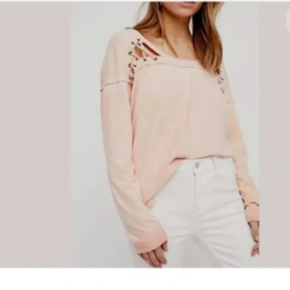 Free People First Love Lace-up Long Sleeve - L - Picture 11 of 11